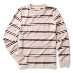 The Colton Crew In Oat Heathered Stripe