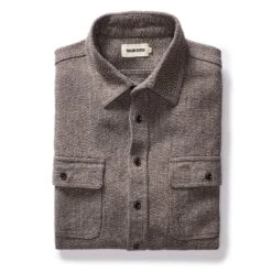 The Ledge Shirt In Granite Linen Tweed