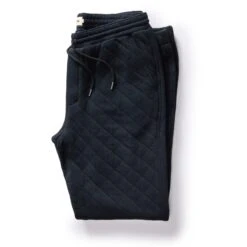 The Quilted Jersey Pant In Midnight Heather