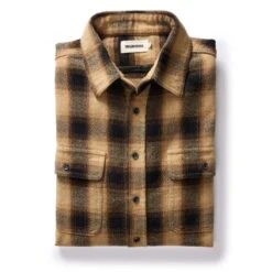 The Ledge Shirt In Brass Plaid