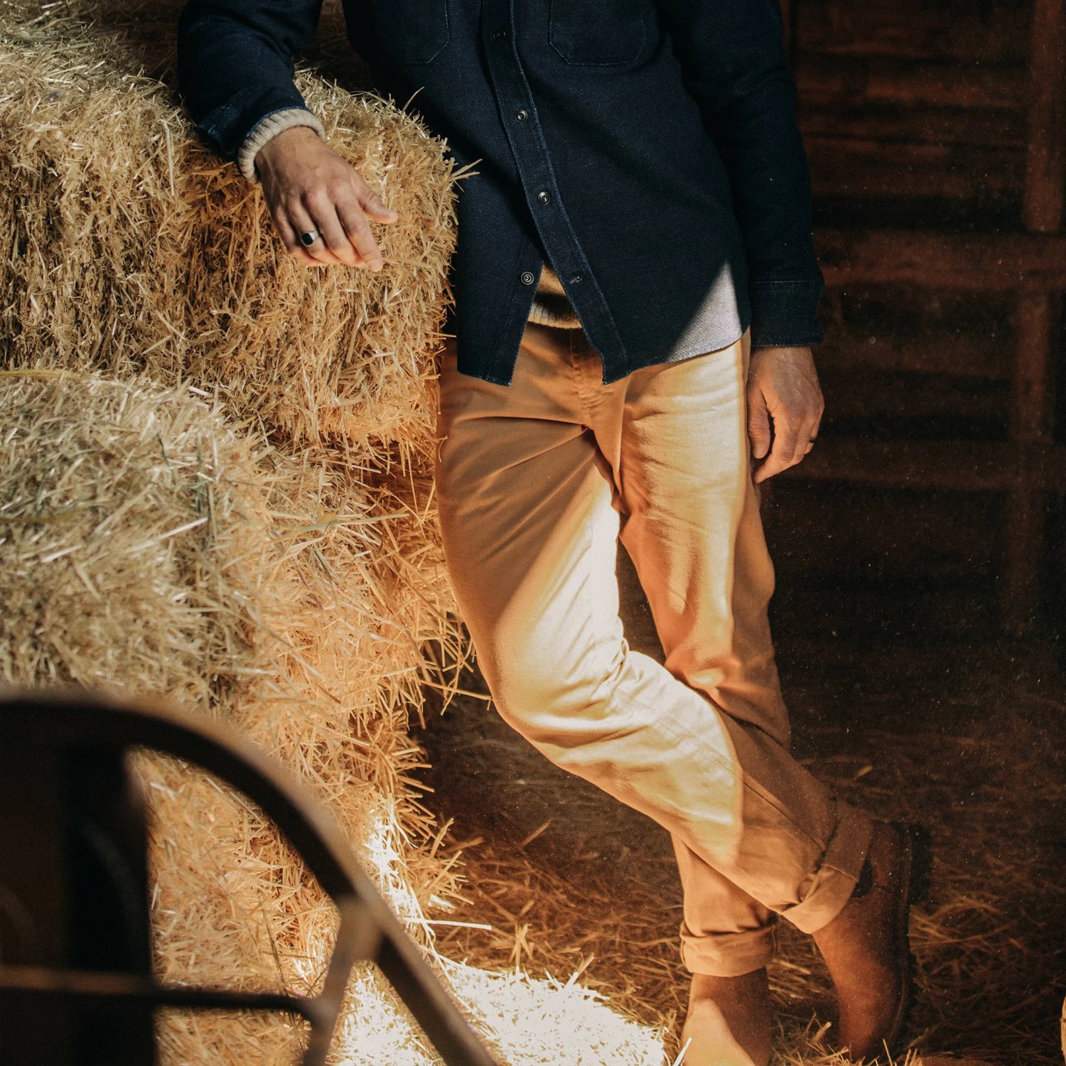 The Democratic All Day Pant In British Khaki Selvage - Image 2