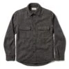 The Explorer Shirt In Coal Herringbone Wool
