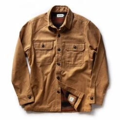 The Lined Shop Shirt In Tobacco Boss Duck