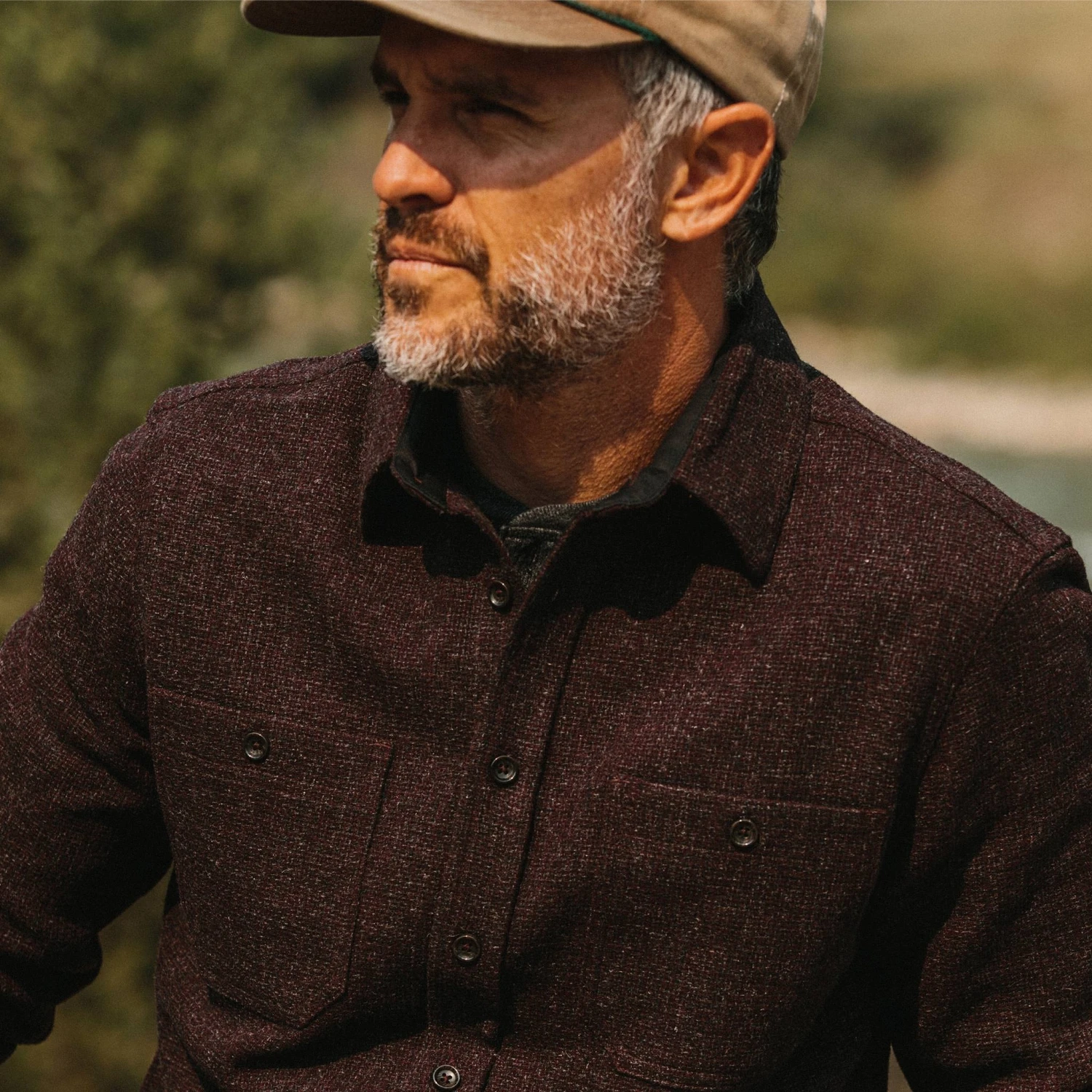 The Service Shirt In Port Melange Wool - Image 3