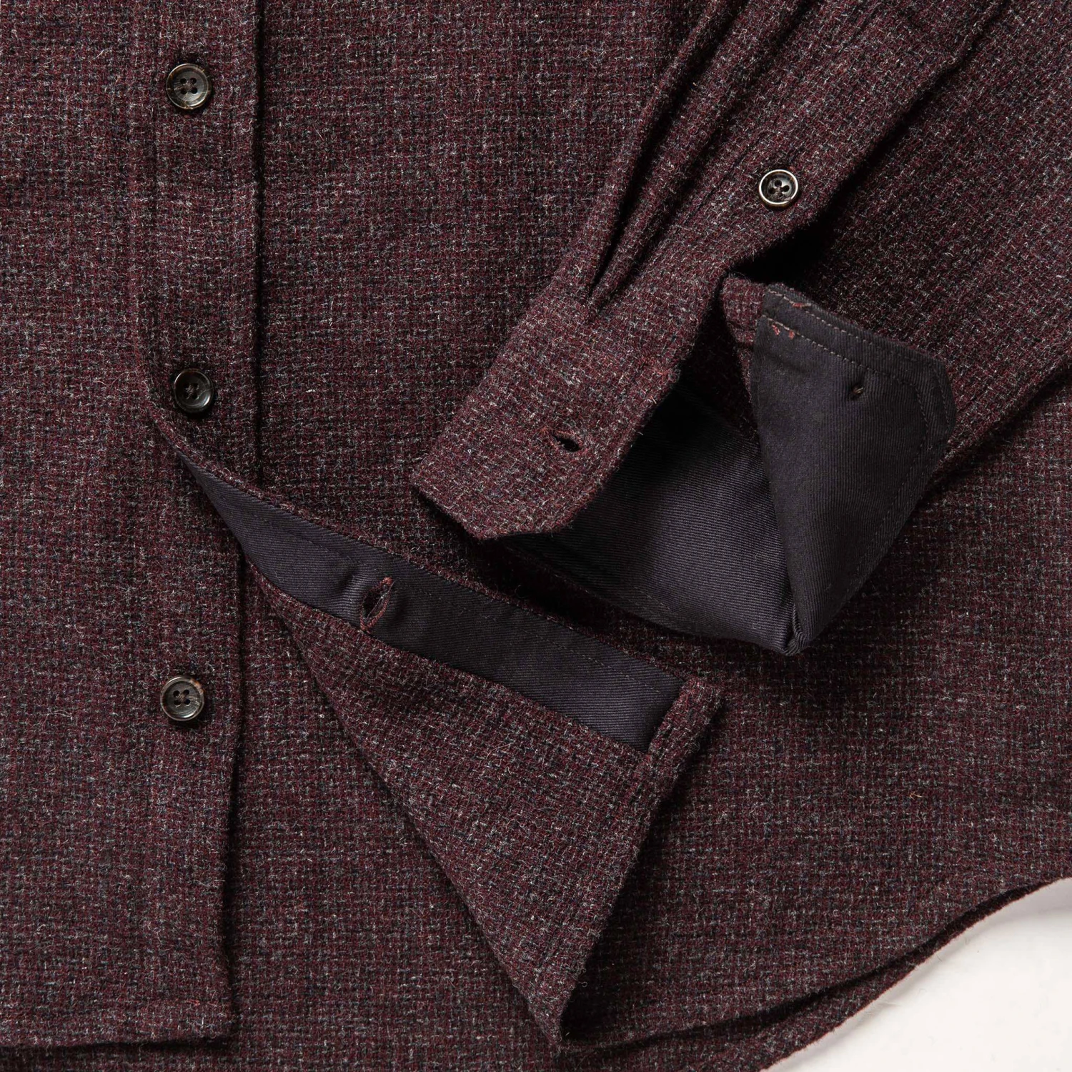 The Service Shirt In Port Melange Wool - Image 8