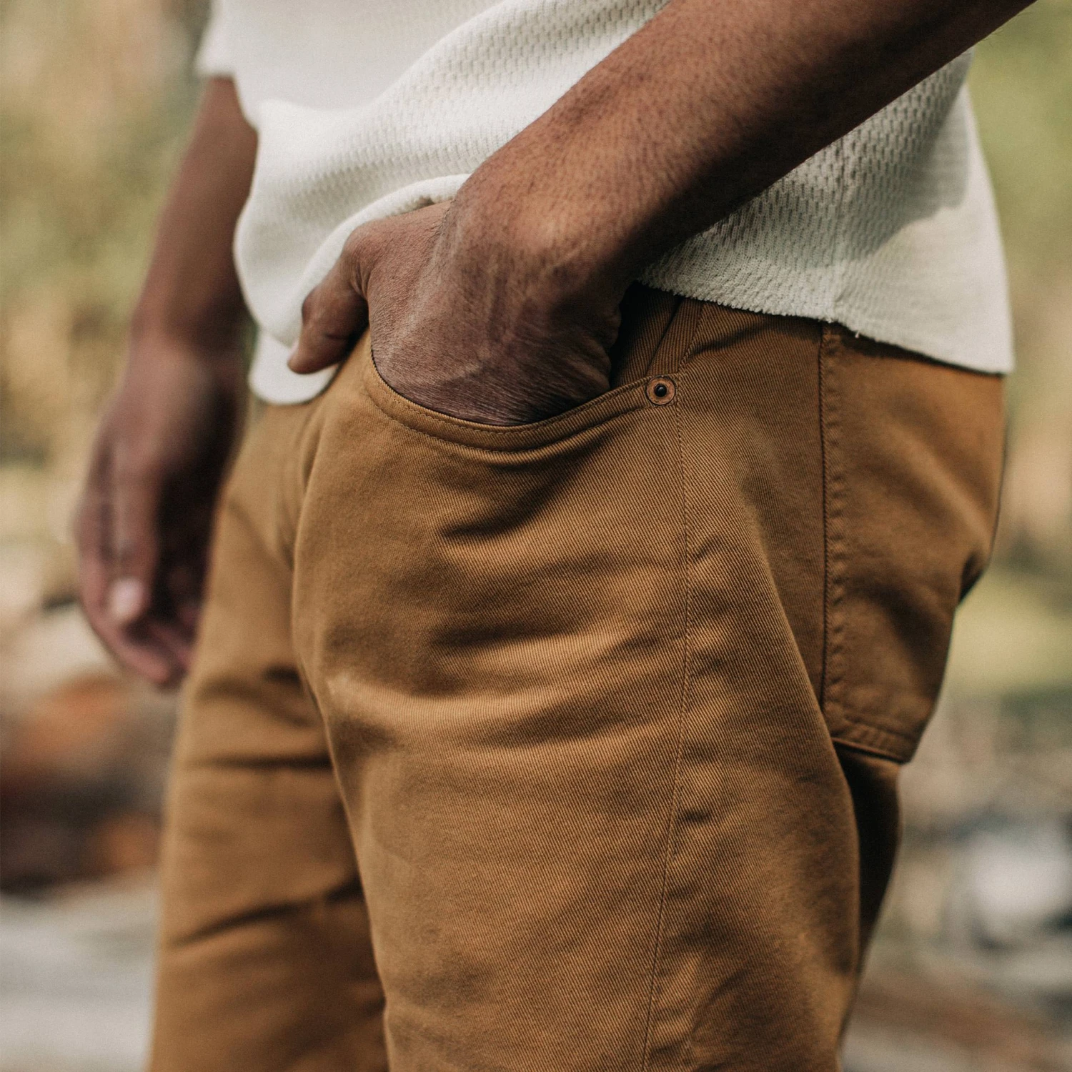 The Slim All Day Pant In British Khaki Selvage - Image 3