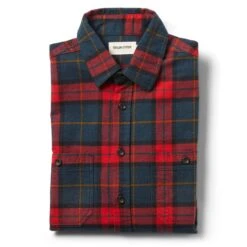 The Utility Shirt In Brushed Red Plaid