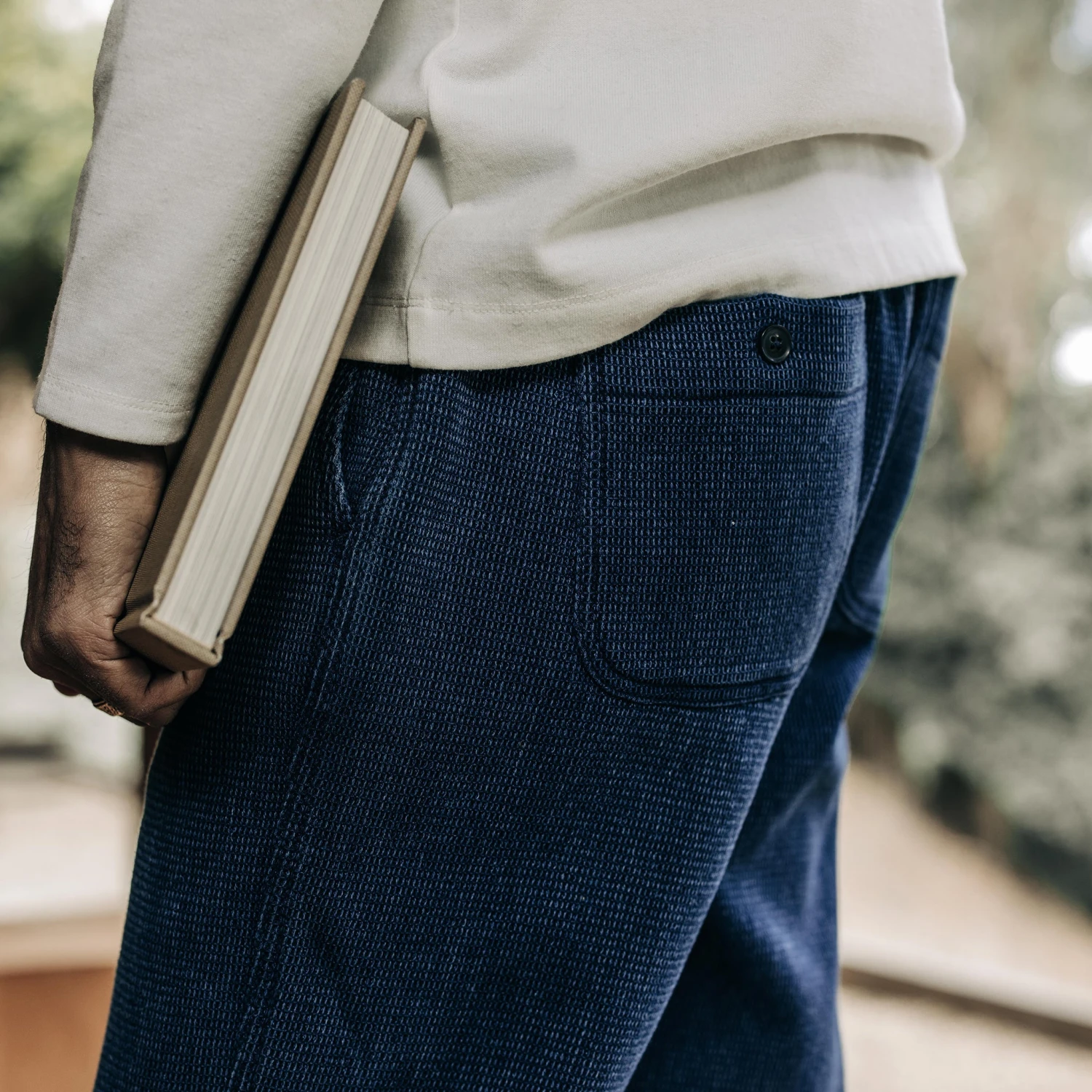 The Apres Pant In Indigo Waffle - Image 3