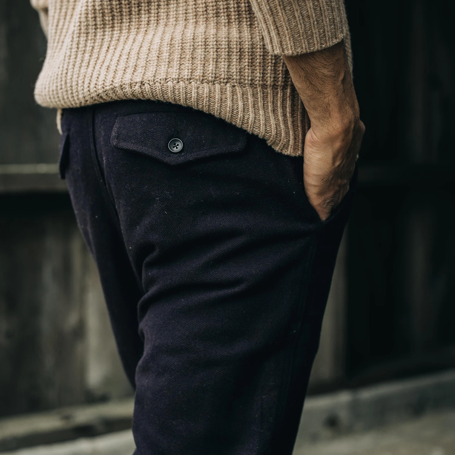 The Carnegie Pant In Espresso Wool - Image 3