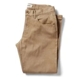 The Democratic All Day Pant In Washed Tobacco Selvage