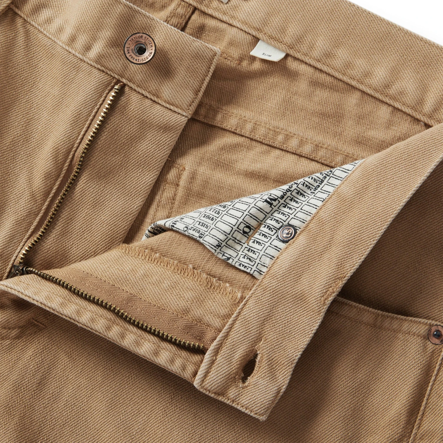 The Democratic All Day Pant In Washed Tobacco Selvage - Image 9