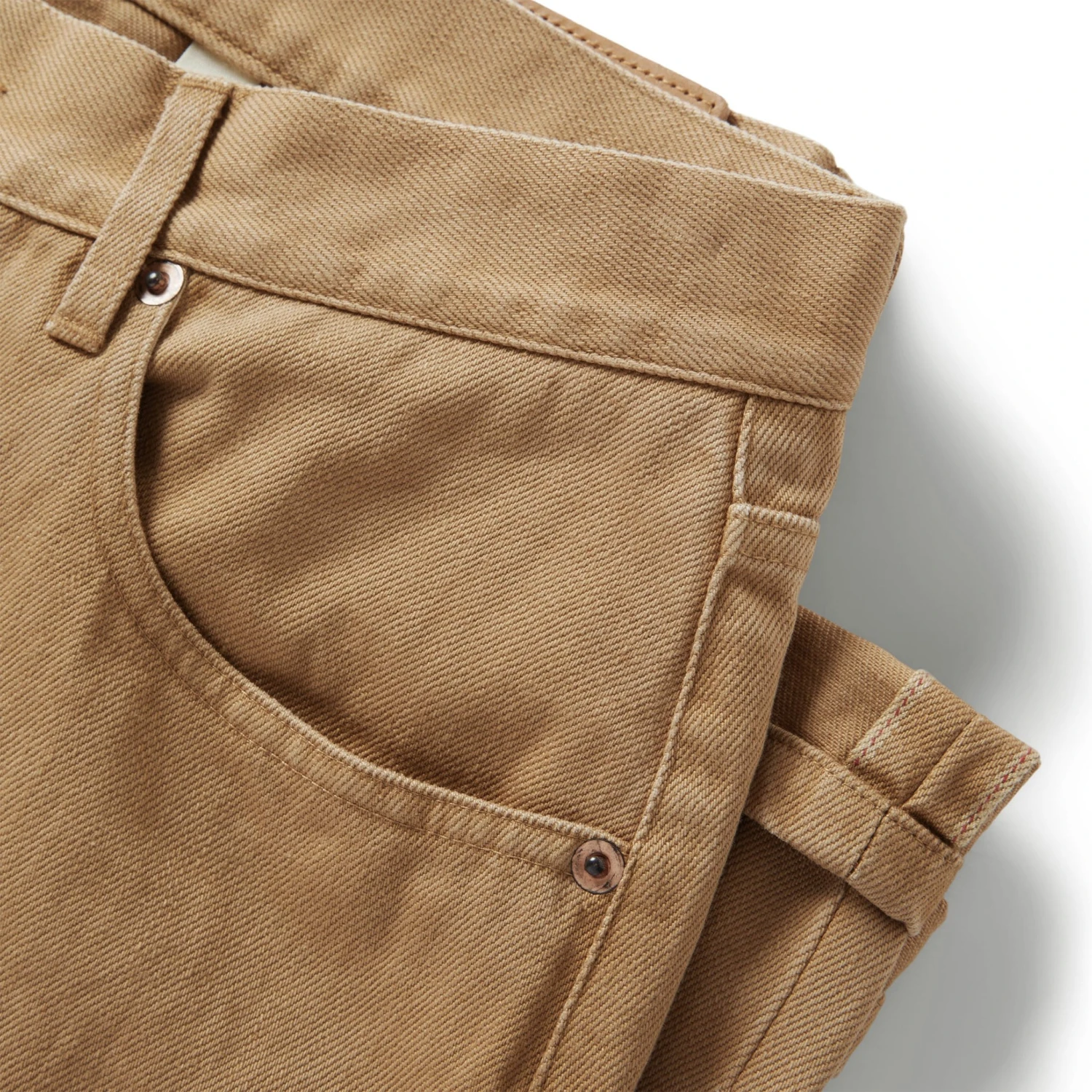 The Democratic All Day Pant In Washed Tobacco Selvage - Image 5