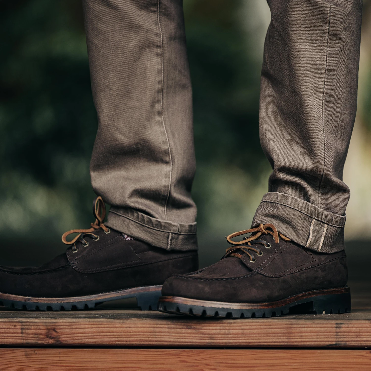 The Democratic All Day Pant In Washed Walnut Selvage - Image 4