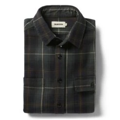The Moto Utility Shirt In Shale Plaid