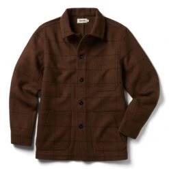The Ojai Jacket In Ginger Check Wool