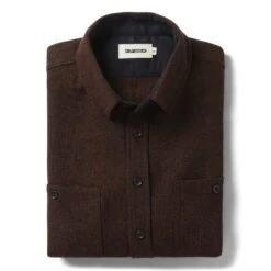 The Service Shirt In Ginger Melange Wool
