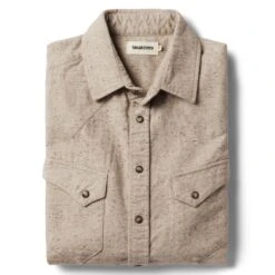 The Western Shirt In Oat Donegal