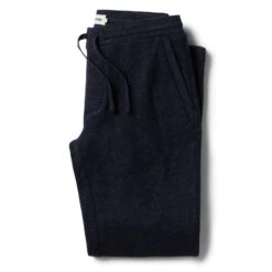 The Weekend Pant In Navy Herringbone Wool