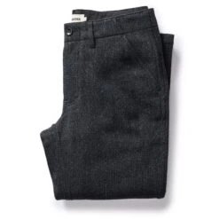 The Carnegie Pant In Charcoal Heather Wool
