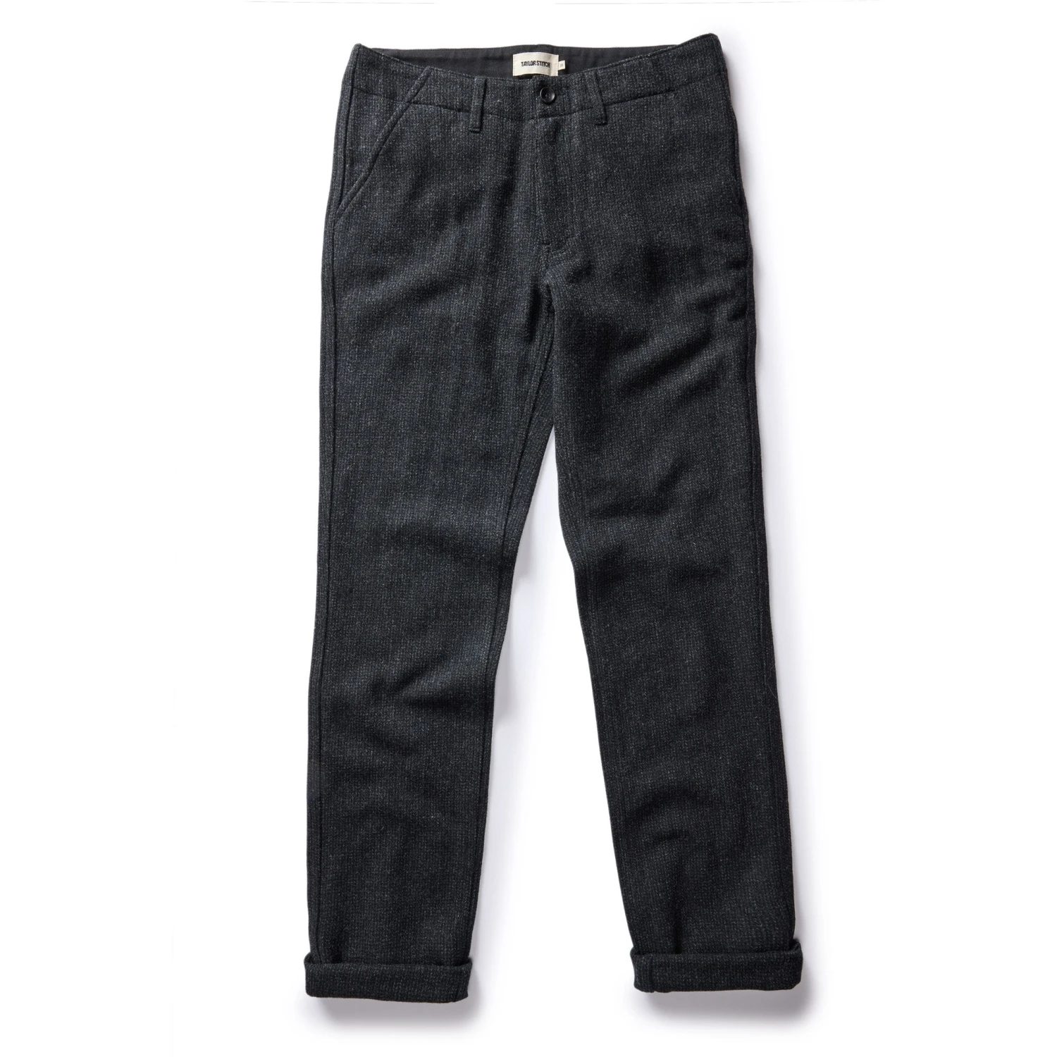 The Carnegie Pant In Charcoal Heather Wool - Image 5