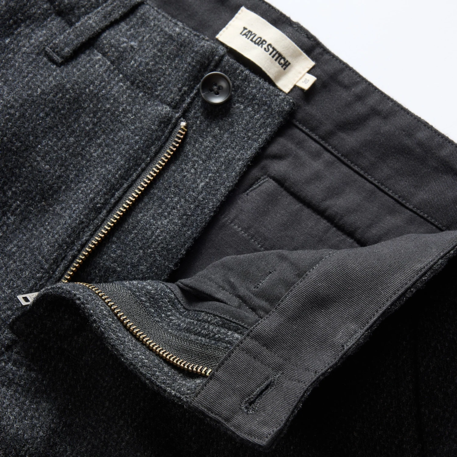 The Carnegie Pant In Charcoal Heather Wool - Image 7