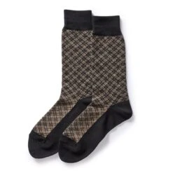 The Crew Sock In Coal Jacquard