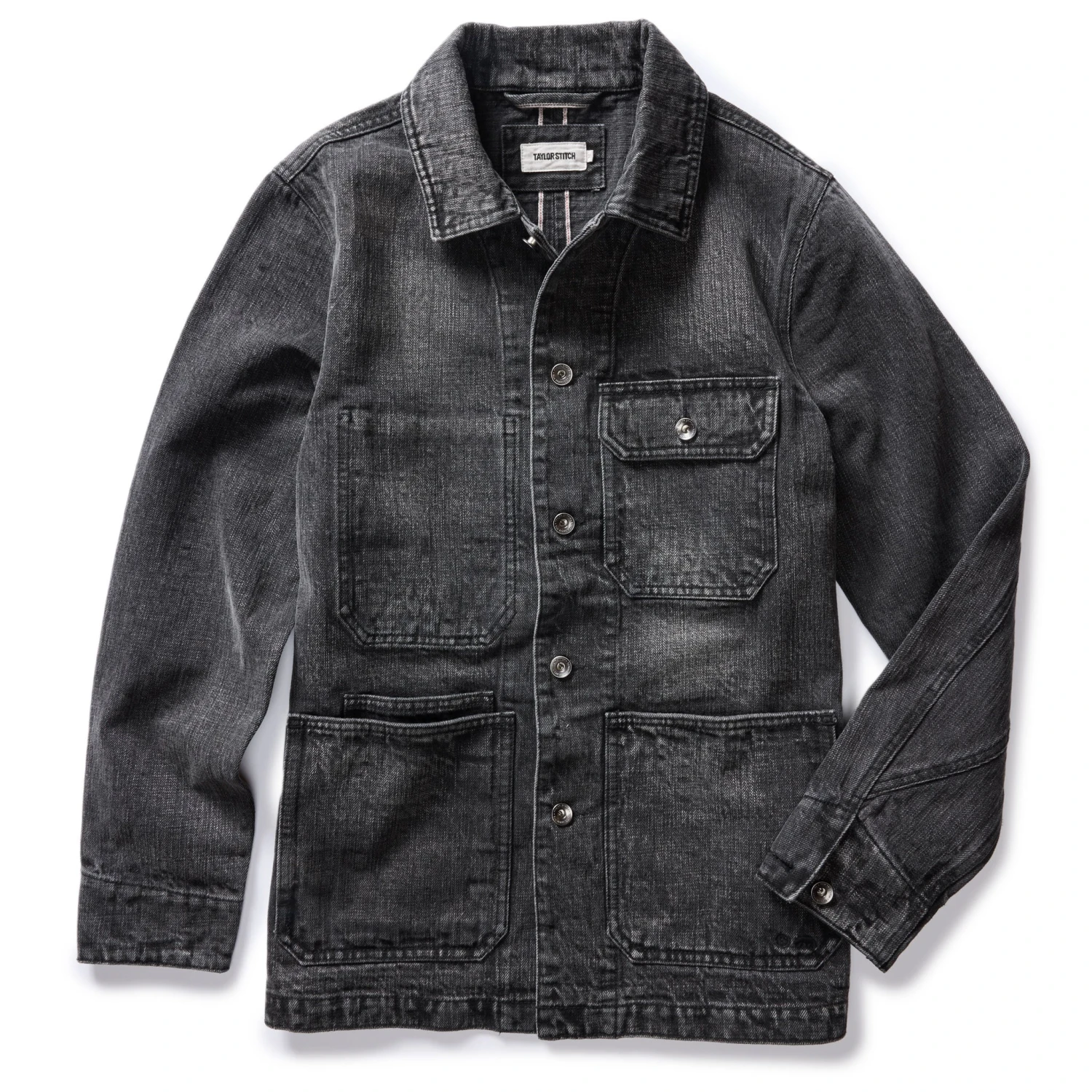 The Fremont Jacket In Black 3-Month Wash Selvage Denim