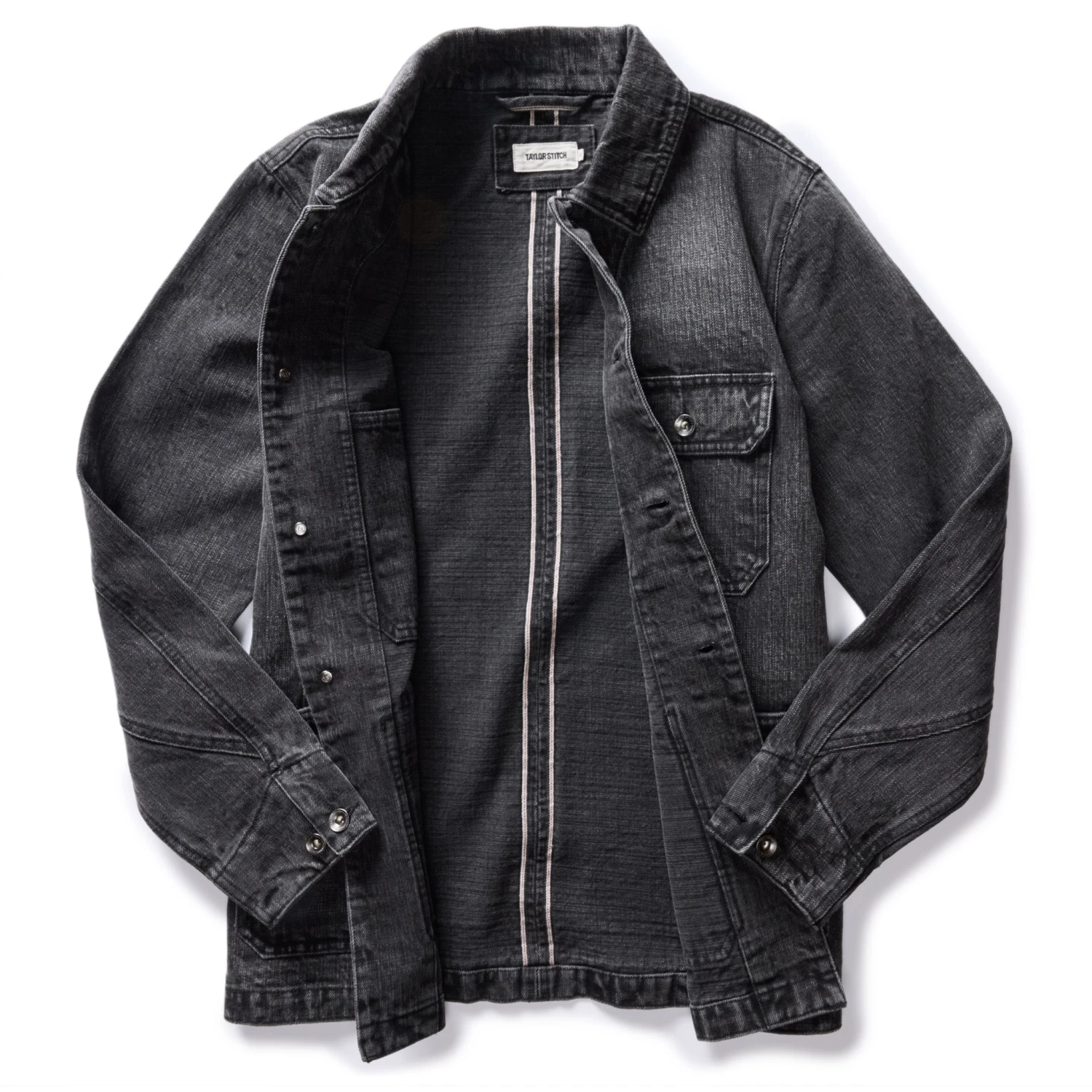 The Fremont Jacket In Black 3-Month Wash Selvage Denim - Image 5