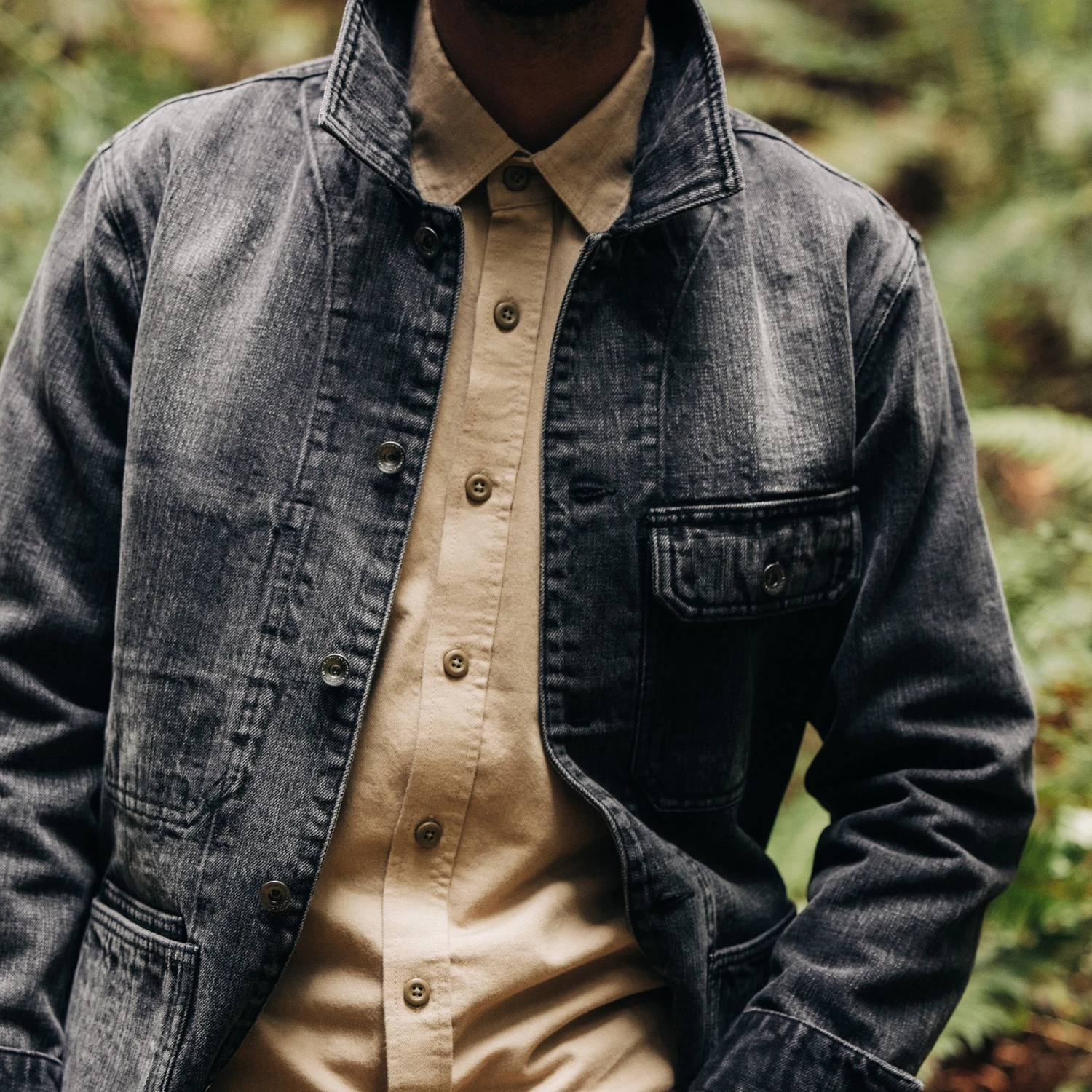The Fremont Jacket In Black 3-Month Wash Selvage Denim - Image 3