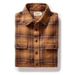 The Ledge Shirt In Tarnished Brass Plaid