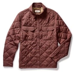 The Miller Shirt Jacket In Burgundy