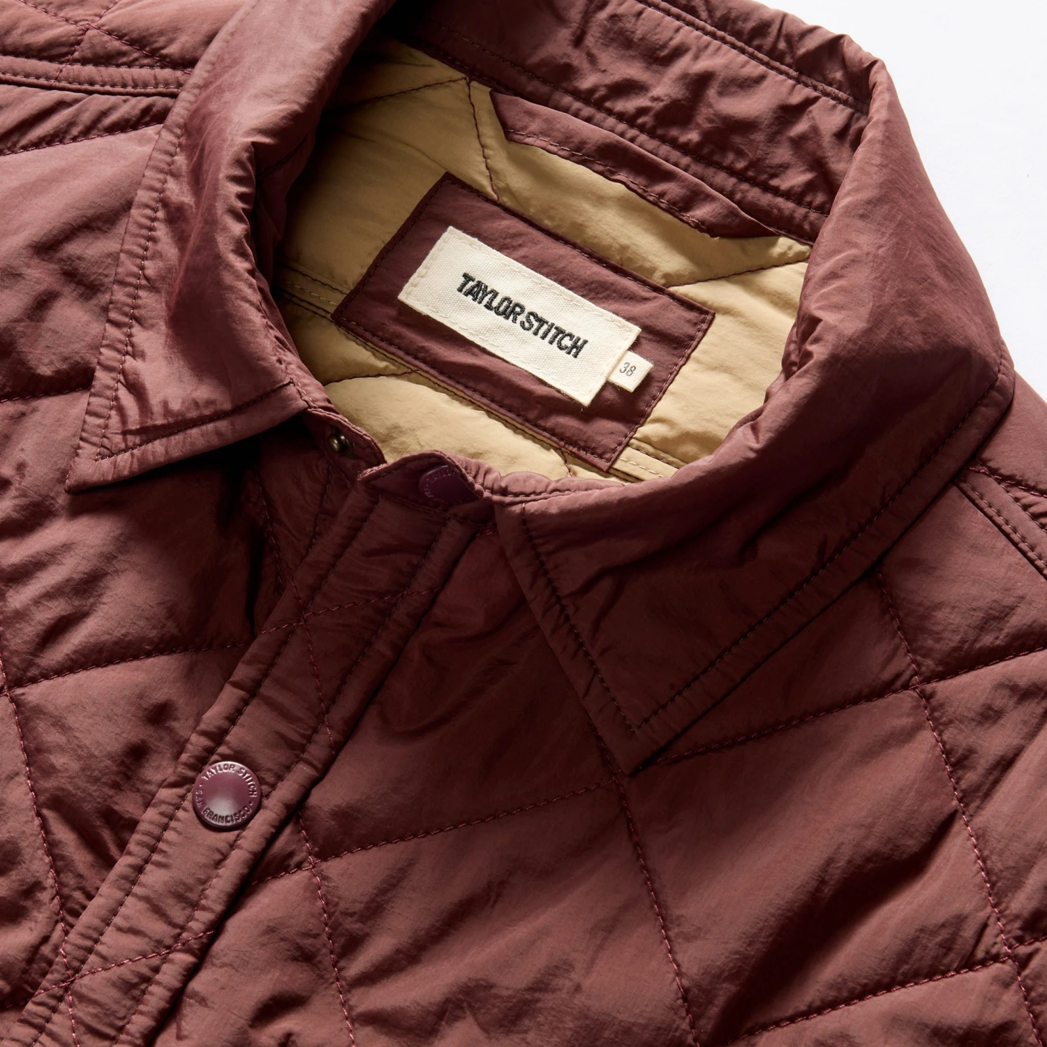 The Miller Shirt Jacket In Burgundy - Image 9