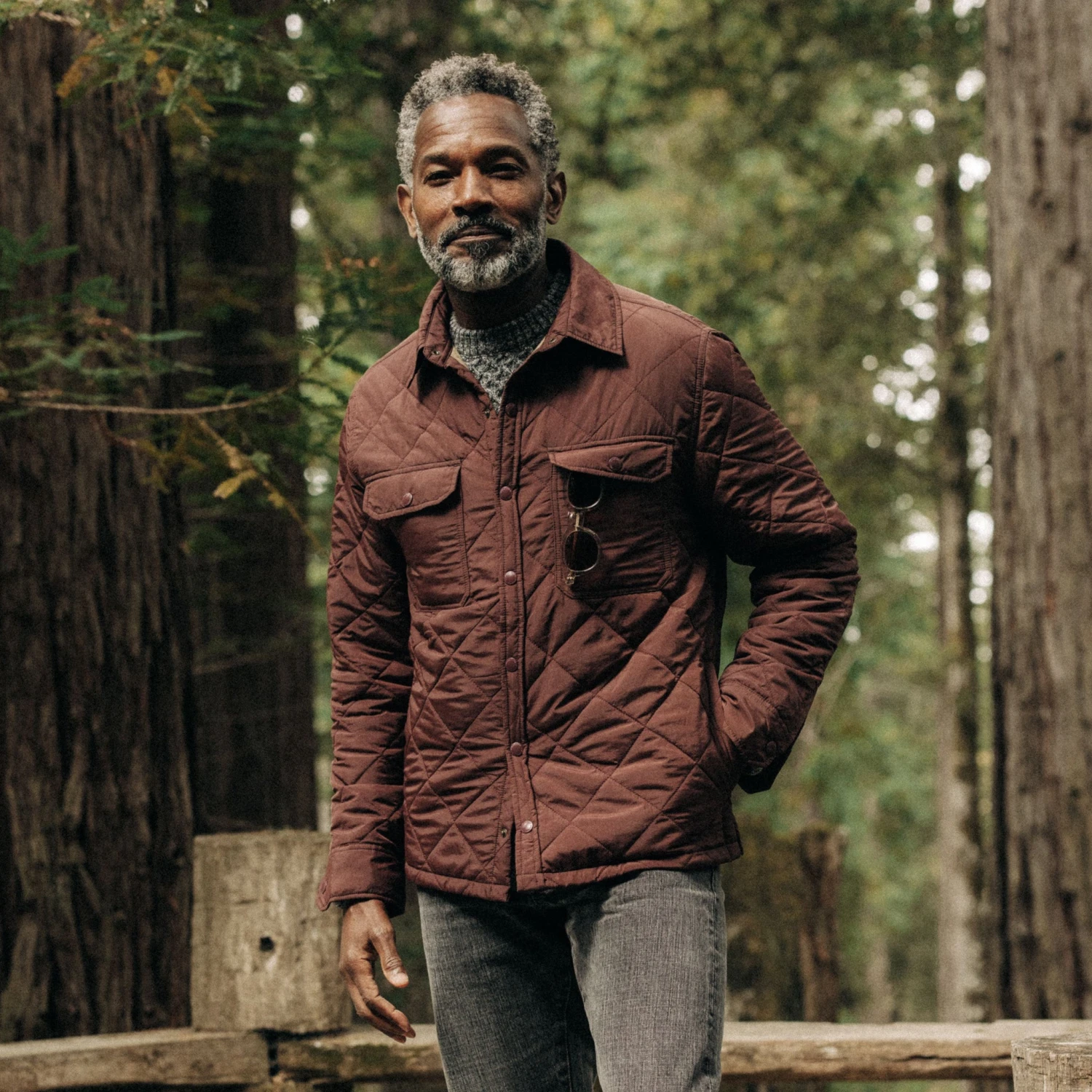 The Miller Shirt Jacket In Burgundy - Image 2