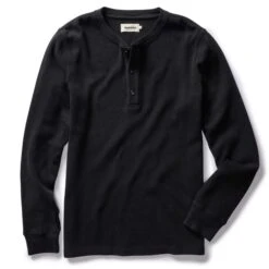 The Organic Cotton Waffle Henley In Coal