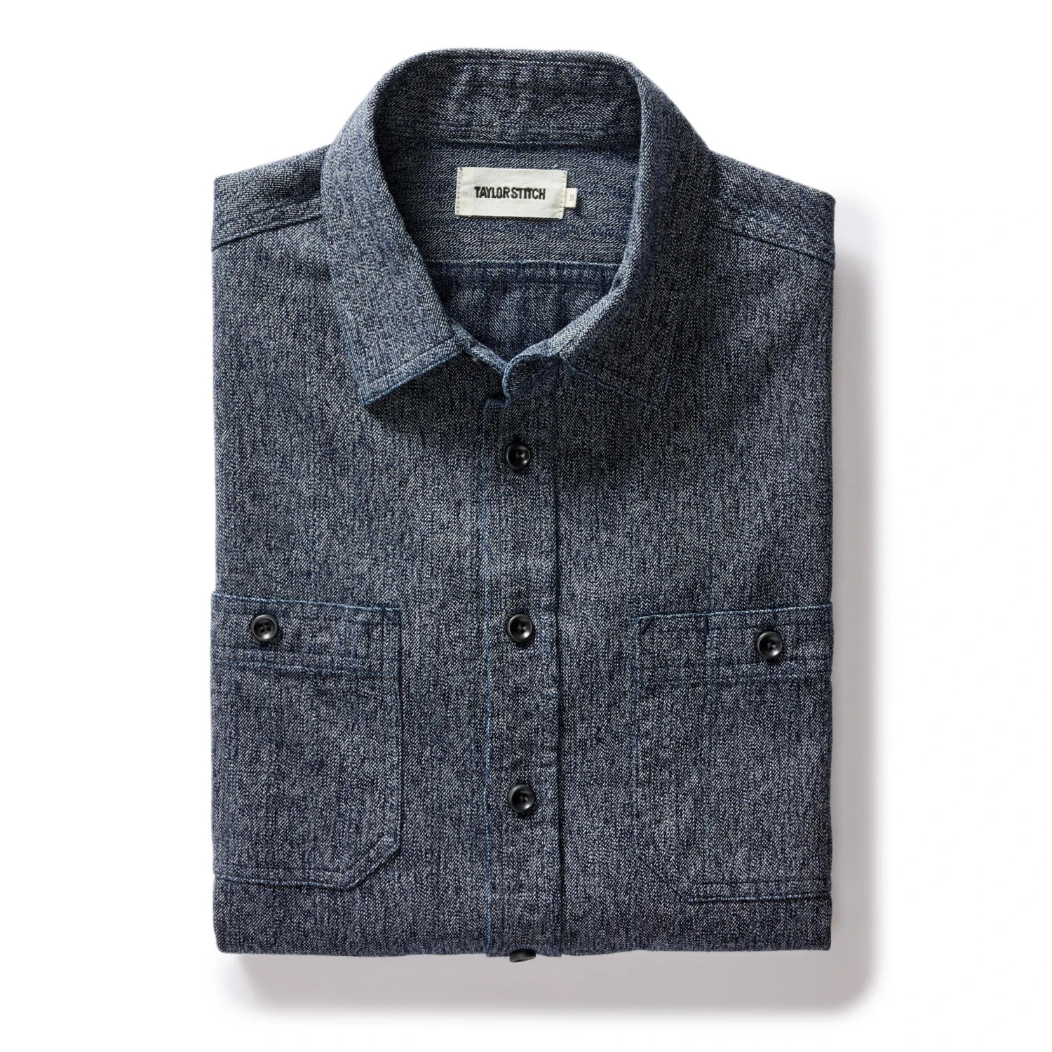 The Utility Shirt In Rinsed Indigo Herringbone