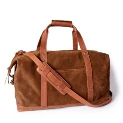The Weekender Duffle In Chocolate Roughout