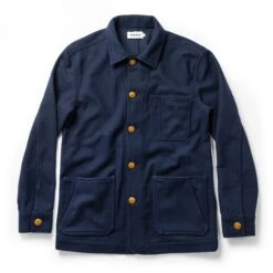 The Ojai Jacket In Navy Boiled Wool