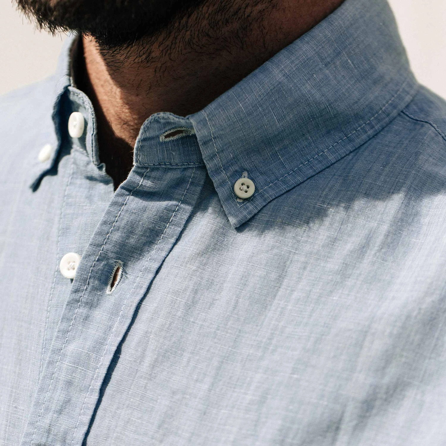 The Short Sleeve Jack In Sun Bleached Linen - Image 4