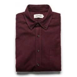 The Jack In Maroon Brushed Oxford