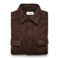 The Leeward Shirt In Chocolate Donegal