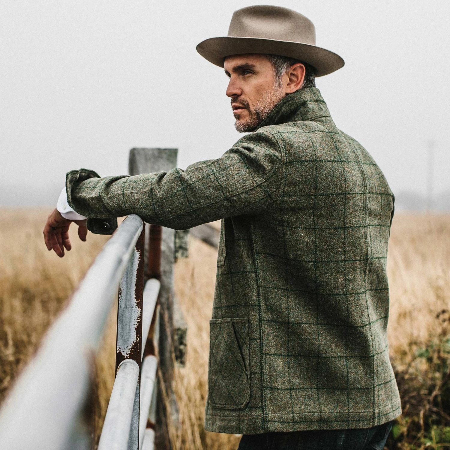 The Ojai Jacket In Windowpane Wool - Image 2