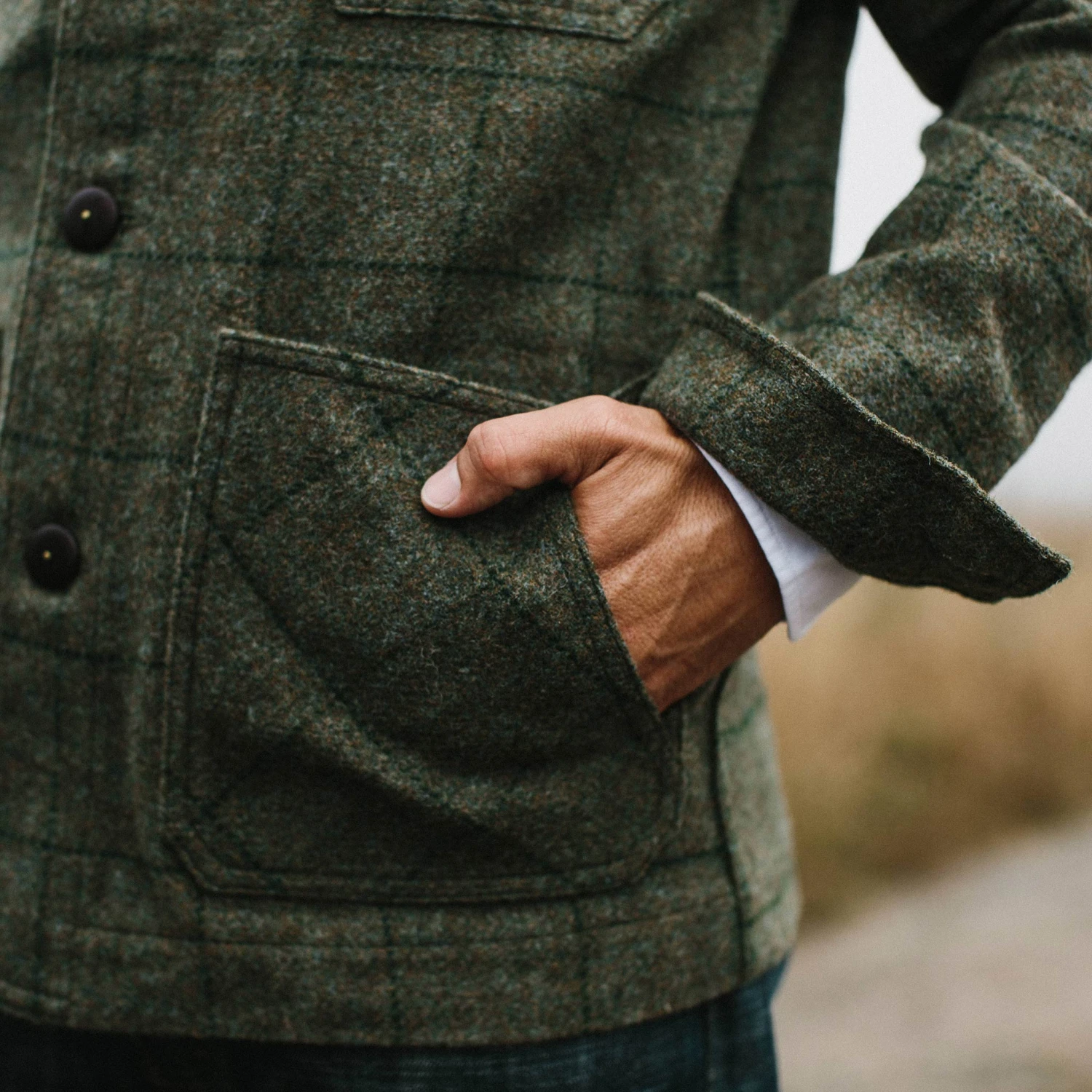 The Ojai Jacket In Windowpane Wool - Image 5
