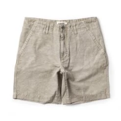 The Morse Short In Aluminum Slub Linen
