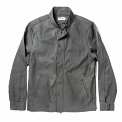 The Bomber Jacket In Washed Slate Herringbone