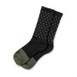 The Merino Sock In Black Dot