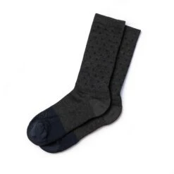 The Merino Sock In Charcoal Dot