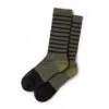 The Merino Sock In Olive Stripe