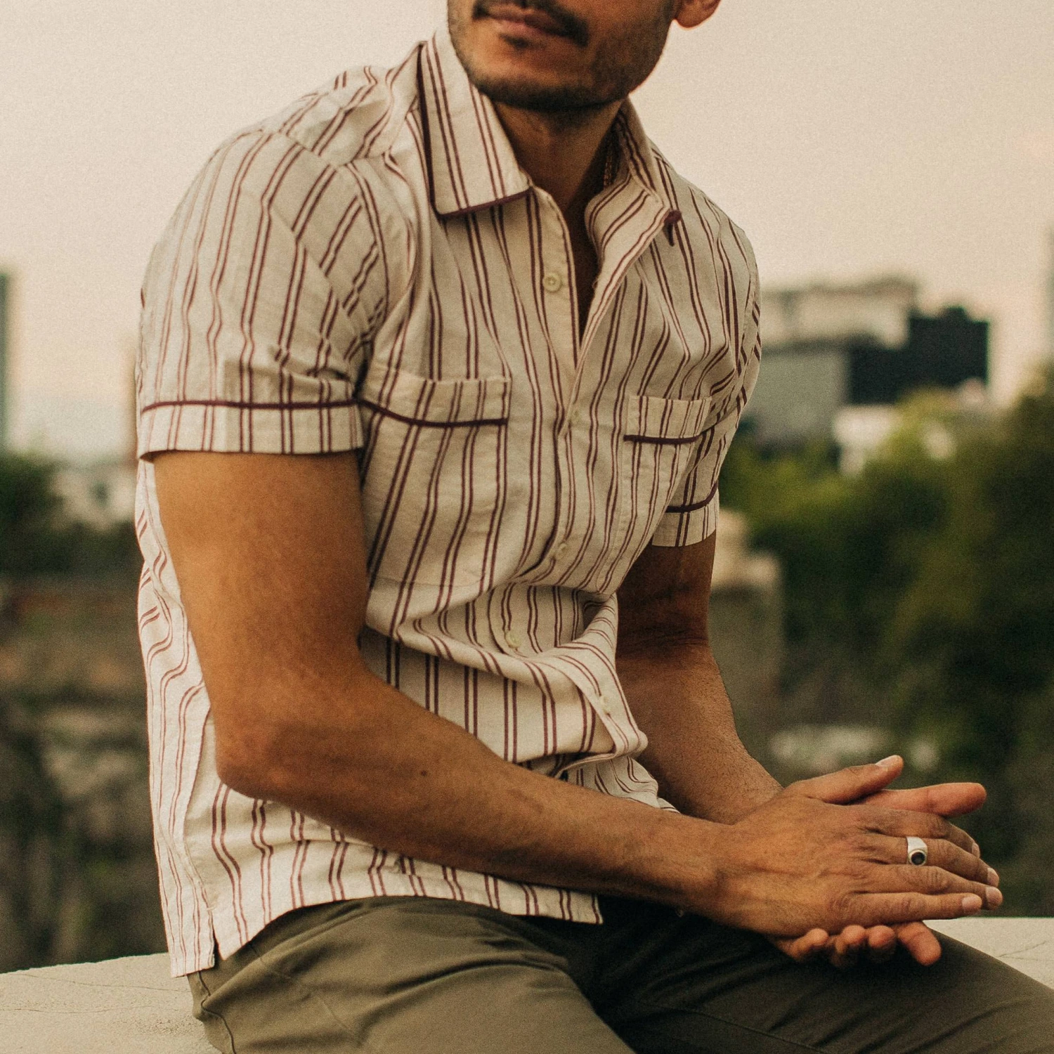 The Tulum In Cranberry Stripe - Image 3