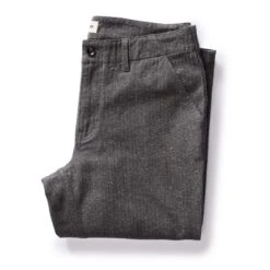 The Carnegie Pant In Granite Herringbone
