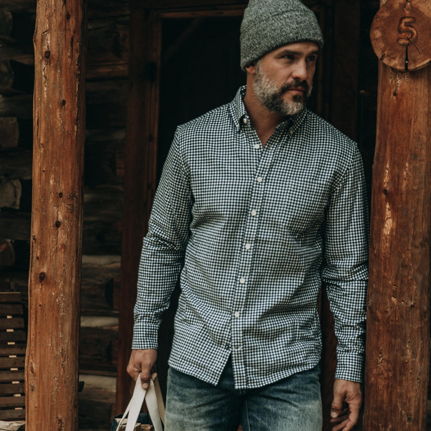 None The Jack In Brushed Navy Gingham - Image 2